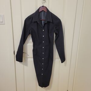 Elegant Black Button-Down Dress